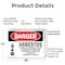 Signmission Asbestos Cancer And Lung Disease Hazard Danger Sign, Plastic, 18in W x 12in L, 2PK OS-2PACK-DS-P-1218-L-1033 - alternate 3